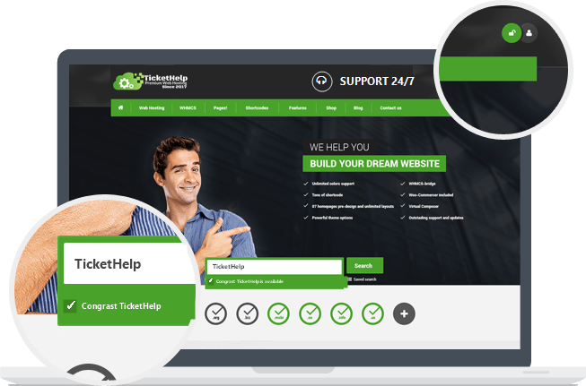 TicketHelp Dashboard Showcase